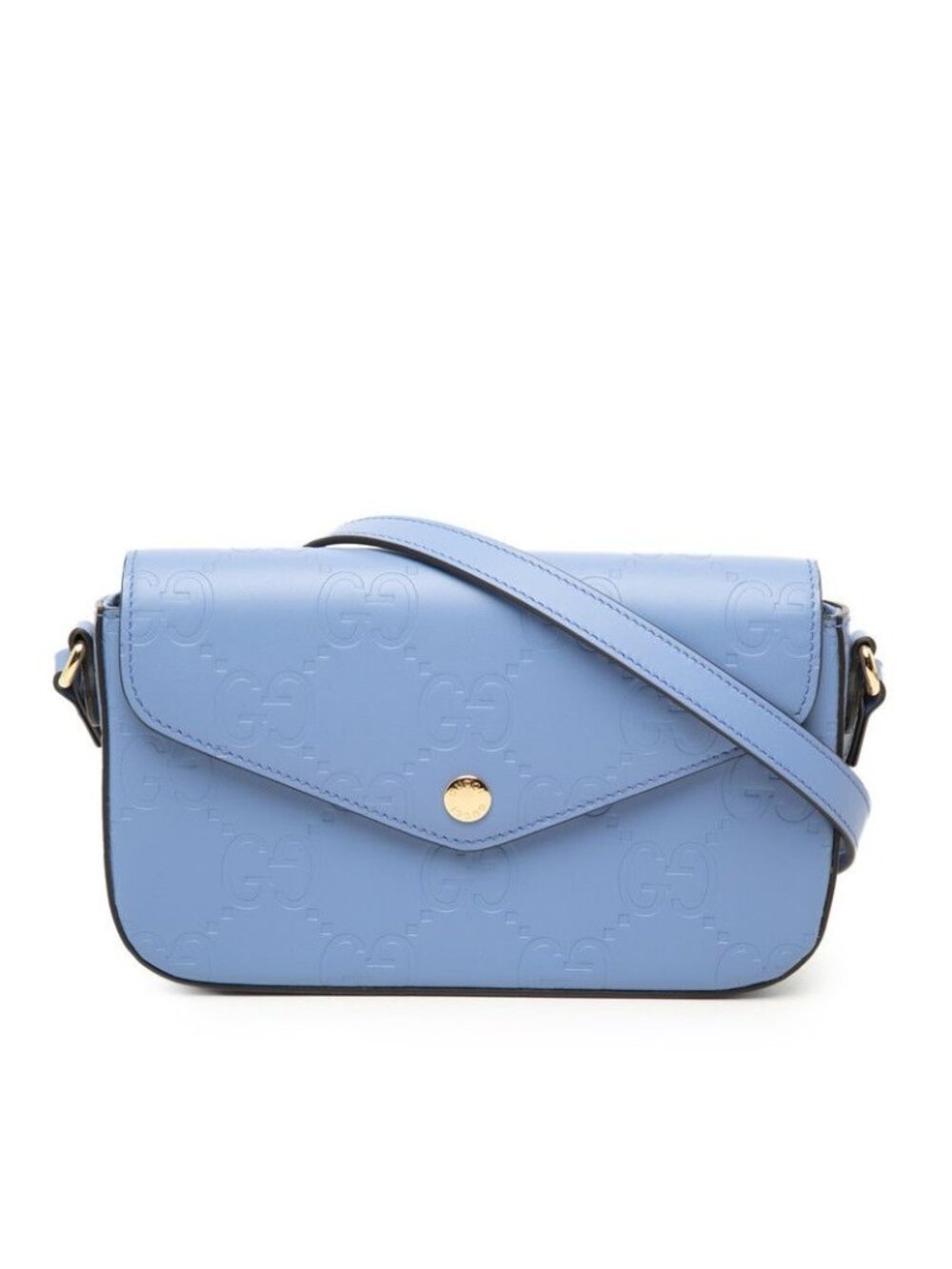 Gucci GG Super Mini Crossbody Shoulder Bag Purple Leather